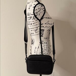 Ksubi Black Leather Kamera Bag